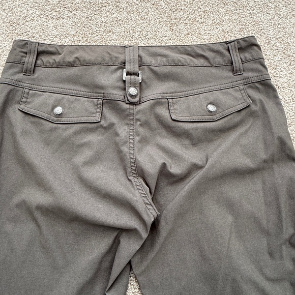 Athleta Taupe Brown Cargo Hiking Pants Women 12 Wide Leg Stretch Utility 918975 - Picture 9 of 15